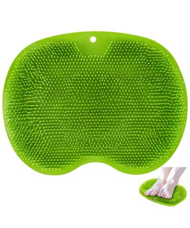 YEAJOIN Shower Foot Scrubber Mat with Non-Slip Suction Cups  Larger Size Feet Massager Scrubber to Improve Foot Circulation  Clean  Massage  Smooth  and Exfoliate Tired Achy Feet