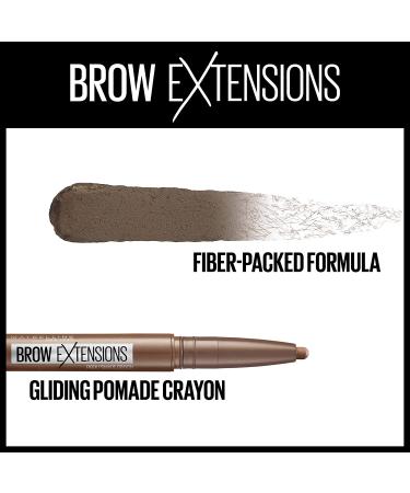 Maybelline New York Brow Extensions Fiber Pomade Crayon Eyebrow Makeup  Soft Brown  1 Count 255 SOFT BROWN - Buy Online on GoSupps.com