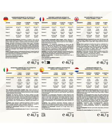 Propolis Pure Liquide avec Vitamines C A E 50ml - Soutien Immunit & Gorge - Extrait de Propolis Concentr 30% Sans Alcool Usage Oral Cutan & Gargarisme - Adultes & Enfants - Buy Online on GoSupps.com