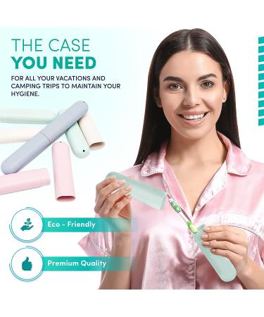 4-Pack Portable Ventilated Toothbrush Cases for Travel, Camping, and Home - Buy Online on GoSupps.com