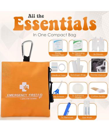 Portable pet essentials Medical Kit for on the go - Tick Remover Tool allergy relief Vet Wrap dog bandages - Buy Online on GoSupps.com