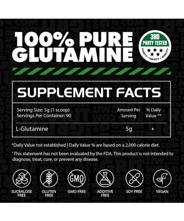 Gains in Bulk L-Glutamine Gluten Free Glutamine Powder for Muscle Recovery and Growth Post Workout Support Amino Acid Supplement Promotes Protein Synthesis Non GMO Unflavored 90 Servings Unflavored 1.1 Pound (Pack of  - Buy Online on GoSupps.com