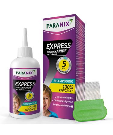 Paranix EXPRESS 5 minutes - Shampooing Anti-Poux et Lentes 100% efficace* : traite et prot ge 200 ml Peigne fin en m tal inclus