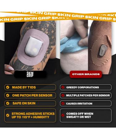 Skin Grip Adhesive Patches for Omnipod Insulin Pump - Waterproof & Sweatproof | Purple Pack 3-Day Wear Pre-Cut Medical Tape - Buy Online on GoSupps.com