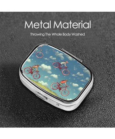 Portable Cycling Pill Box - Printed Square Medicine Organizer for Travel | Bike Accessories - Buy Online on GoSupps.com