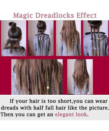 60.96cm Synthetic Hair Braids Extensions - 15pcs Hip-Hop Reggae Dreadlock Crochet Hair in Black Dark Gray & Silver Gray - Buy Online on GoSupps.com