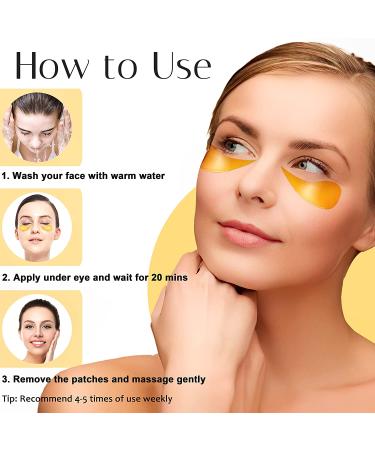 Seed Spring 24K Gold Eye Mask - Hydrating Collagen Patches for Dark Circles, Puffiness, and Wrinkles - 30 Pairs - Buy Online on GoSupps.com