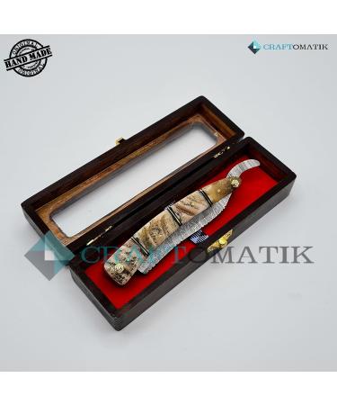 Razor Damascus Steel Men's Gift Set - High Quality Handmade Barber Razor | DBR55 - Buy Online on GoSupps.com