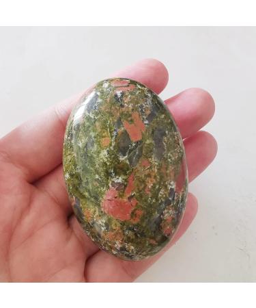 Buy Manekieko Green Red Unakite Worry Stones | Healing Crystal Massage & Energy Stone for Relaxation | International Shipping - Buy Online on GoSupps.com