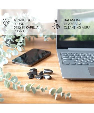 250g Shungite Tumbled Stones for Water Purification - Authentic Healing Crystal Infused Water - Shungite Nuggets for Cleansing and Filtering - Buy Online on GoSupps.com