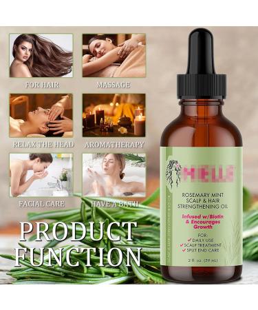 Buy Rosemary Oil for Hair - 2 Pcs 59ml | Nourish Scalp Reduce Hair Loss Promote Healthy Growth - Buy Online on GoSupps.com