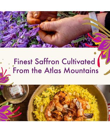 Casablanca Market Pure Organic Moroccan Saffron - Saffron Threads for Cooking from Pure Saffron Bulbs - Fresh Saffron Spice from Saffron Crocus Bulbs - Organic Saffron Straight from Morocco (2g) - Buy Online on GoSupps.com