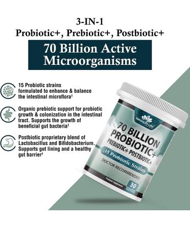 NaturaLife Labs A Higher Standard 70 Billion Prebiotic+ Postbiotic - 30 Veggie Capsules - Buy Online on GoSupps.com