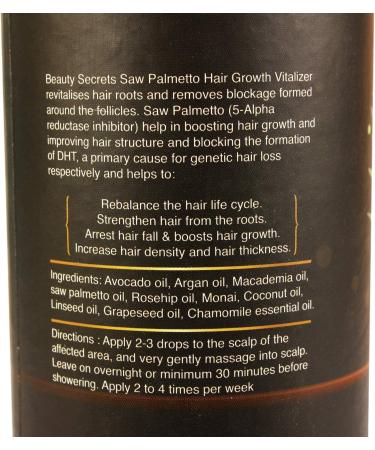  QURA QURA Pure & Natural Saw Palmetto Hair Growth Vitalizer Made with Organic Cold Pressed Formula 30ml for Hair - Buy Online on GoSupps.com