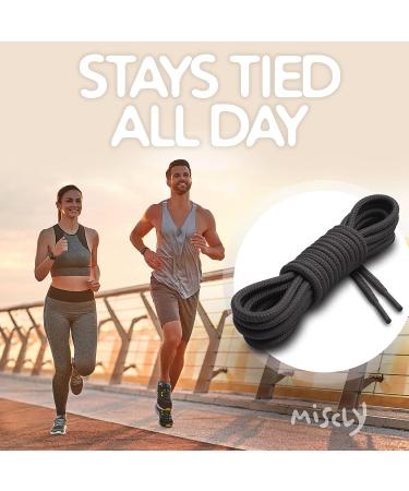 Miscly Round Shoelaces 36 (91 CM) Black - 5/32 Thick for Shoes, Sneakers & Boots - Buy Online on GoSupps.com