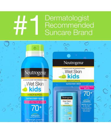 Neutrogena Wet Skin Kids Sunscreen Stick SPF 70 - Water Resistant, Face & Body - 0.47 oz - Buy Online on GoSupps.com