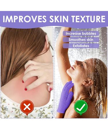 Sibba Double-Sided Peeling Shower Gloves | Natural Body Exfoliation & Luffa Washcloths | Soft Skin Remover & Bath Accessories | International Shipping Available - Buy Online on GoSupps.com