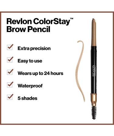Revlon Colorstay Brow Pencil 205 Blonde | 0.012 oz - Long-Lasting Eyebrow Makeup - Buy Online on GoSupps.com