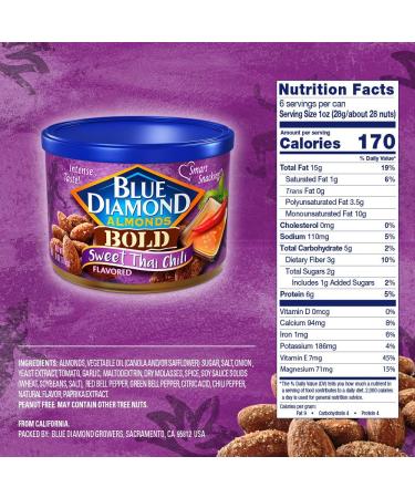 Blue Diamond Almonds 6 Oz./ 170 g (Sweet Thai Chili) - Buy Online on GoSupps.com