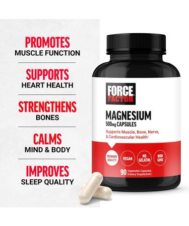 Force Factor Magnesium Supplement 500mg 90 Capsules and L Theanine Stress Relief 60 Capsules Bundle - Buy Online on GoSupps.com