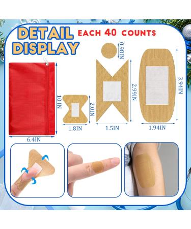 200 Assorted Flexible Fabric Adhesive Bandages with Storage Bag for First Aid - Buy Online on GoSupps.com