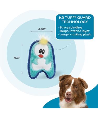 Outward Hound Invincibles Mini Plush Penguin Dog Toy - Blue XS | Best Durable Dog Toys for Small Dogs - Buy Online on GoSupps.com