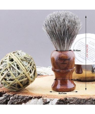 4-Piece Wooden Shaving Set for Men | Black Badger Hair Brush, DE Safety Razor, Stainless Steel Bowl, and Soap - Buy Online on GoSupps.com