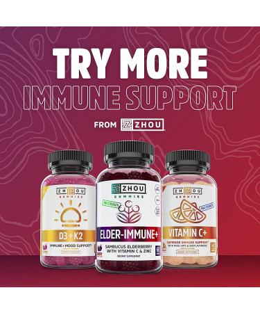 Zhou Nutrition Elderberry Syrup 8 fl oz | Immune Support & Antioxidant Boost - Buy Online on GoSupps.com