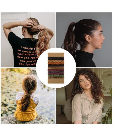 20pcs Boho Hair Tie Bracelets for Women Men - No Damage Ponytail Holders (4 Styles, 10 Colors) - Buy Online on GoSupps.com