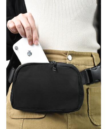 Viewm Waterproof Belt Bag for Women Men - Adjustable Fanny Pack for Travel, Fitness, Running - Black - Buy Online on GoSupps.com