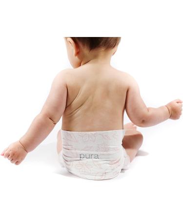 Pura Eco-Diapers Size 1 (Newborn 2-5kg) - 132 Organic Cotton Diapers EU Ecolabel Certified Sensitive Skin Monthly Box Moisture Indicator - Buy Online on GoSupps.com