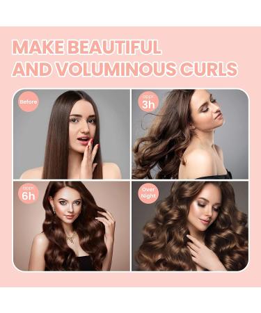 PENNTR Satin Heatless Hair Curler Set for Overnight Curls - No Heat Hair Rollers for Long Hair - Pink Hair Accessories for Women - Buy Online on GoSupps.com