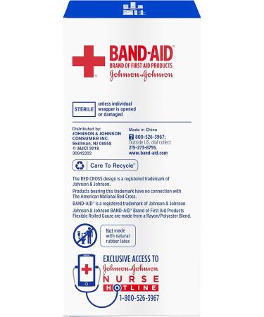 Band-Aid First Aid Rolled Gauze, White, 3 in X 2.5 yds - 1 Count - Buy Online on GoSupps.com