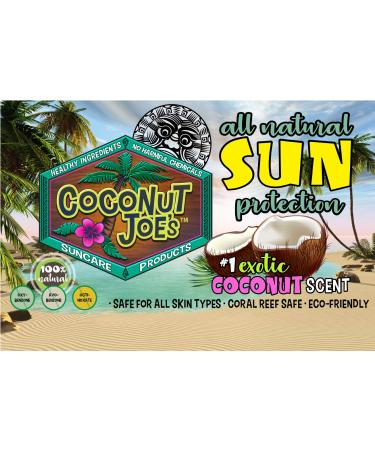 3-PACK | Zinc Oxide Sunscreen from Coconut Joe's | Natural & Organic Sunscreen Lotion Mineral Sunscreen SPF 15 Natural Sunscreen Exotic Coconut 8 ounce bottle - Buy Online on GoSupps.com