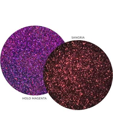 MARBLERS Duo Sangria & Holo Magenta Glitter 10g - Vegan & Cruelty-Free | For Eyeshadow, Nail Art, and Makeup - Buy Online on GoSupps.com