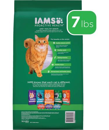 Iams Proactive Health Healthy Senior Dry Cat Food  Chicken Flavor Healthy Senior Chicken 7 Pound (Pack of 1) - Buy Online on GoSupps.com