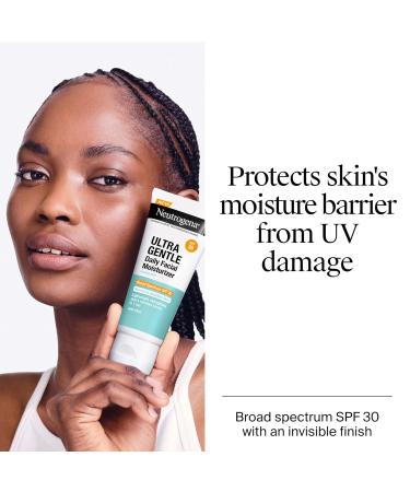 Neutrogena Ultra Gentle Daily Facial Moisturizer with SPF 30 Sunscreen with CICA, Lightweight Face Lotion with Broad Spectrum SPF 30 for Normal to Sensitive Skin, Fragrance-Free, 3.4 fl. oz 3.4 Fl Oz (Pack of 1) - Buy Online on GoSupps.com