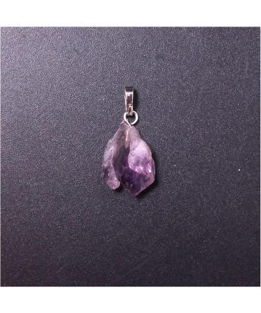 Natural Crystal Rough 50pcs Tiny Amethysts Quartz Crystal Point Pendant Necklace Purple Gemstoness Natural Rough Stones Healing Energy Chakra - Buy Online on GoSupps.com