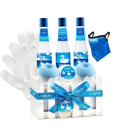 Ocean Bliss Bath Set - Perfect Birthday Gift Basket for Women Men & Teens | Spa Essentials: Shower Gel Bubble Bath Lotion Body Butter Bath Bombs & Face Mask - Buy Online on GoSupps.com