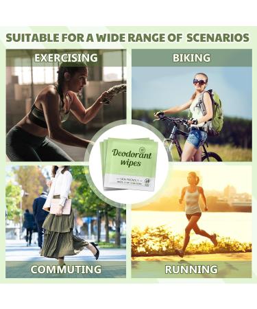 Timgle 100 Pcs Travel Deodorant Wipes Individually Wrapped Armpit Antiperspirant Deodorant Sweat Body Wipes for Women Men Teens Sports Travel Cleanse Skin and Underarm Excessive Sweating(Cucumber) - Buy Online on GoSupps.com