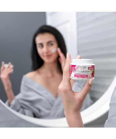 Victoria Beauty Collagen Cream | Firming Face & Eye Cream with Hyaluronic Acid Niacinamides & Grape Seed Oil - 50ml (1 Pack) for Dark Circles & Tear Bags - Buy Online on GoSupps.com