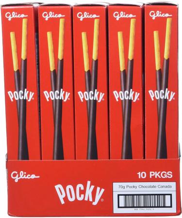 Glico GL55252 Pocky Chocolate Biscuit Sticks 10 Count Chocolate 10 Count (Pack of 1) - Buy Online on GoSupps.com