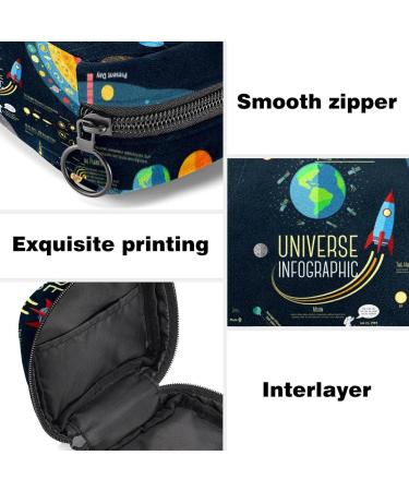 Buy Universe Infographics Solar System Menstrual Pad & Cup Storage Bag - Portable Zipper Pouch for Teenagers & Women - Buy Online on GoSupps.com
