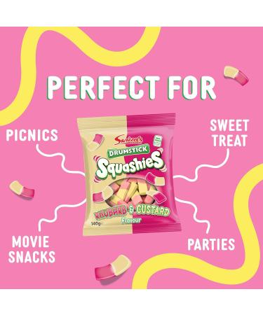 Squashies Drumstick Rhubarb & Custard 140g - Buy Online on GoSupps.com