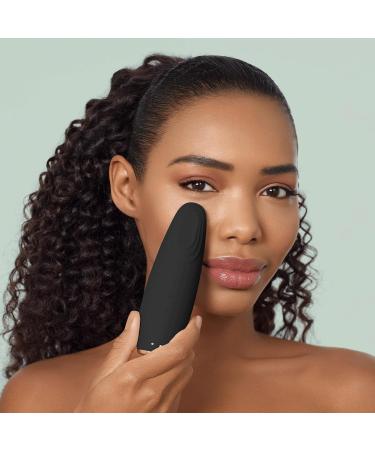 Geske SmartAppGuided Warm & Cool Eye Energizer - 6-in-1 Eye Massager for Dark Circles Puffiness & Tear Bags - Gray Electric Massage Device - Buy Online on GoSupps.com