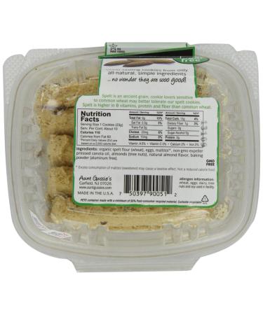 Aunt Gussie's Sugar Free Almond Biscuits - 8oz Tubs (Pack of 4) | Healthy Snacks - Buy Online on GoSupps.com