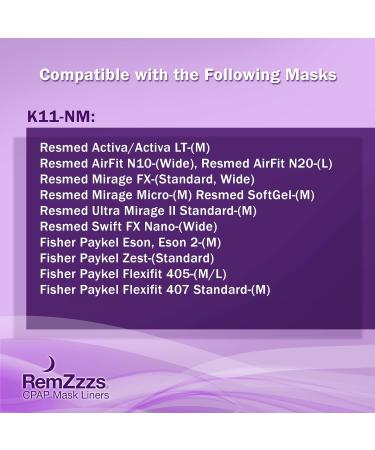 RemZzzs CPAP Mask Liners - for Eson 2 in Medium or AirFit N10 / N20 in Large Nasal Size 5 - Buy Online on GoSupps.com