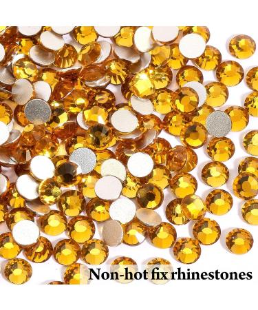 Yhmq 2880pcs Rhinestones for Nails - Gold Yellow Nail Crystals SS16 (3.8mm & 4.0mm) - Perfect for Nail Art & Crafts - Buy Online on GoSupps.com