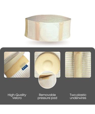 Umbilical Hernia Belt for Men and Women - Abdominal Support Binder with Compression Pad - Medium Size - Ideal for Incisional, Epigastric, Ventral, Inguinal Hernias - Belly Button Navel Hernia Support - Pack of 1 - Buy Online on GoSupps.com