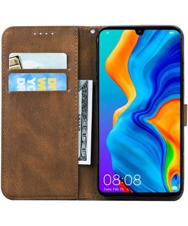 Miagon Wallet Case for Huawei Y6 2019 Flip PU Leather Case with Card Slots and Stand Feature Retro Butterfly Design Protective Cover Brown Huawei Y6 2019 Brown - Buy Online on GoSupps.com